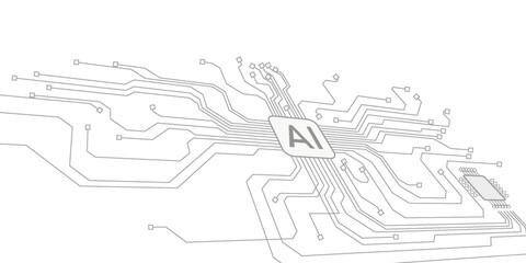 Abstract futuristic circuit board Illustration, Circuit board with various technology elements. Circuit board pattern for technology background. Vector illustration