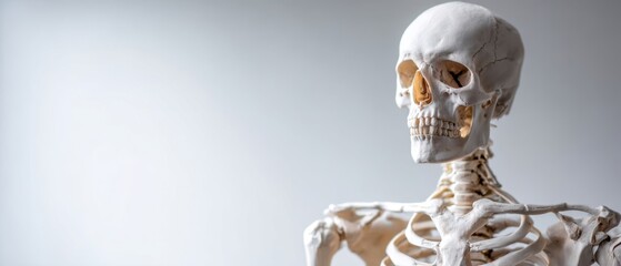 The anatomical skeleton model showcasing human skeletal structure and details.