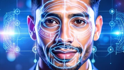 Facial recognition technology image - Powered by Adobe