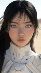 Digital Portrait of a Futuristic Woman