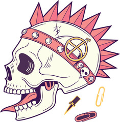 An illustration of a funny, cute cartoon animal vector character art drawing with a happy monster fish design for comic fun