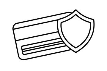 Credit Card With Shield For Secure Payment