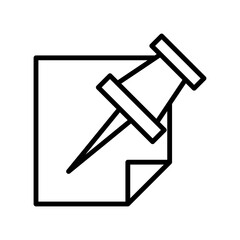 Pushpin icon design template SVG