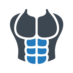 Muscular abdominal anatomy icon