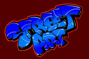 graffiti street art, letter street art with unique, simple graffiti patterns and bright colors