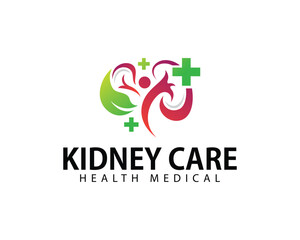 transplant kidney logo creative design concept medical people family