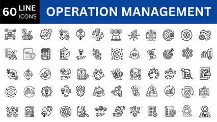 operations Management editable icon set