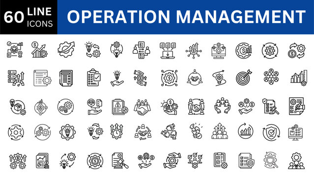 operations Management editable icon set