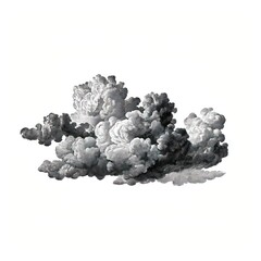 Clouds engraved vintage black.