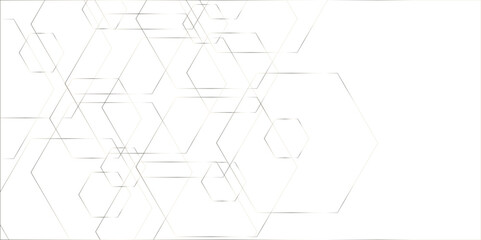 Modern minimal and clean white gold background with realistic line wave geometric circle shape, abstract white and gold colors with lines pattern texture computer geometric digital connection design .