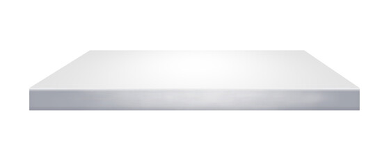 White 3D rectangular podium on transparent background. Empty mockup pedestal platform,  for product display, mockup presentation, branding stage, packaging showcase, or web banner platform design