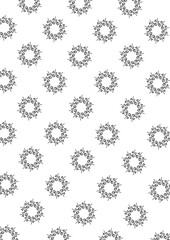 Detailed floral line art illustration in black and white, featuring hand-drawn flowers and leaves in vintage botanical style. Perfect for use in tattoo designs, wedding stationery, product packaging, 