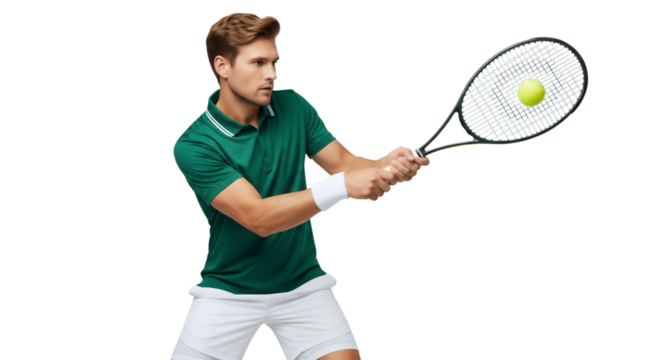 tennis player with racket
