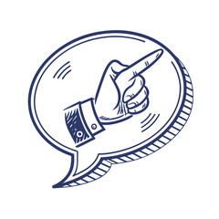 Naklejka premium Talk Icon Free Illustration