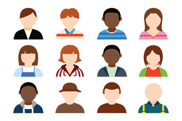 Diverse Avatar Collection: A vibrant set of iconographic avatars, representing a spectrum of identities, designed to provide users with a broad array of representation choices.