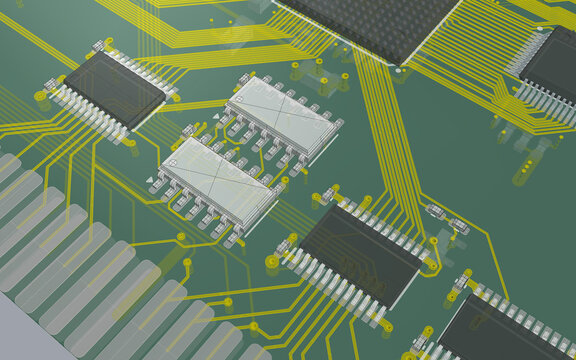 Logik-Chip Layout Routing 3D