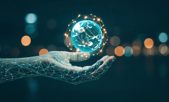 Global Connectivity in Your Hands Tech & Innovation Concept Video