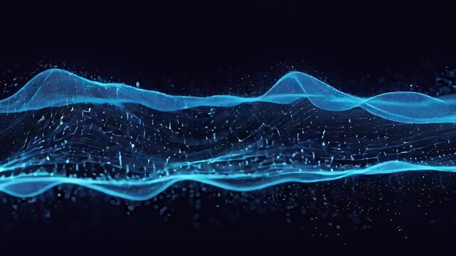 Mesmerizing Blue Energy Waves 4K Motion Background for Tech & Sci-Fi Projects