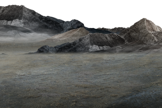 mountain landscape with snow/Arid and dusty geology scene with dark rocky cliffs and untouched natural landscape.