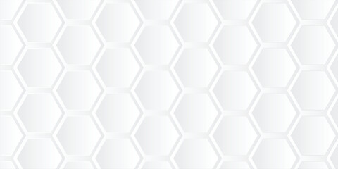 white abstract background with hexagon shape and white gradient color