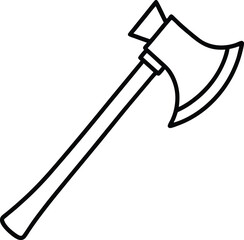 Axe line art vector graphic illustration design