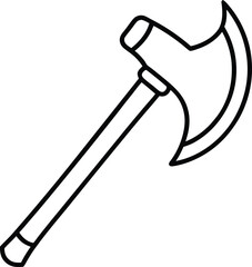 Axe line art vector graphic illustration design
