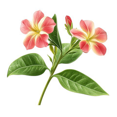 Beautiful Bouvardia flower Clipart- isolated on a white background- Bouvardia .