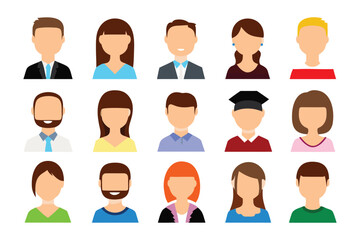 Diverse Avatar Collection: A curated assortment of diverse avatars, each with distinct features, representing a wide spectrum of individuals and personalities.