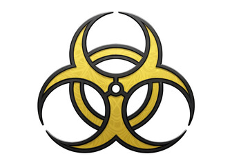 biohazard symbol isolated on a transparent background.	