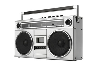 boombox radio isolated on a transparent background.	