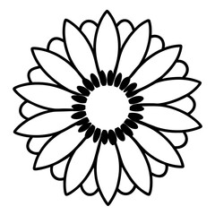 Daisy Chain vector silhouette black design white background