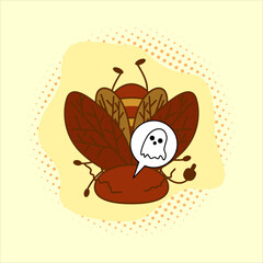 Cartoon cockroach. Vector illustration design. EPS 10.