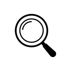 Vector magnifying glass icon for search, discovery, and exploration