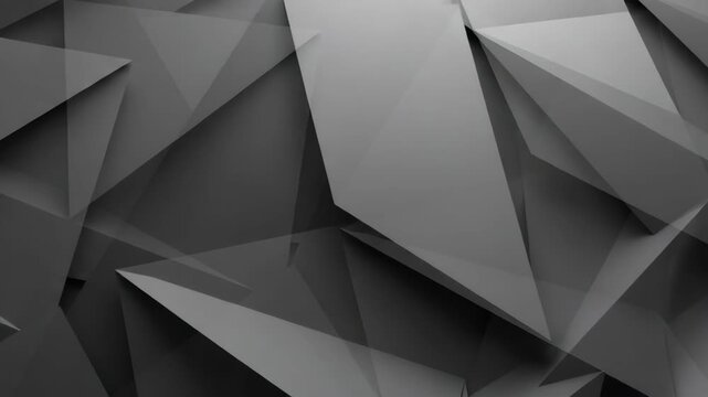 Abstract Gray Geometric Background with Triangular Facets Modern Design Graphic Backdrop and Low Poly Structure