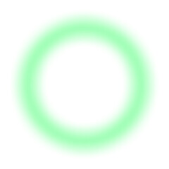 Green circular ring gradient element shape with transparent background