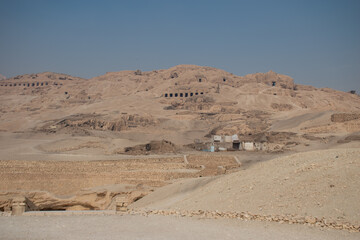 Exploring the Tombs of Nobles in the Valley of the Nobles in Luxor, Egypt.
