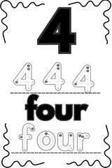 Learning Numbers Exploring the Concept of Four with Interactive and Engaging Design Elements for Early Education