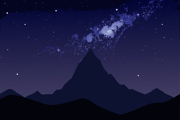 Obraz premium starry night landscape