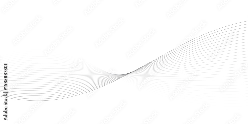 Poster abstract wavy curve lines background. abstract frequency sound wave lines and technology curve lines