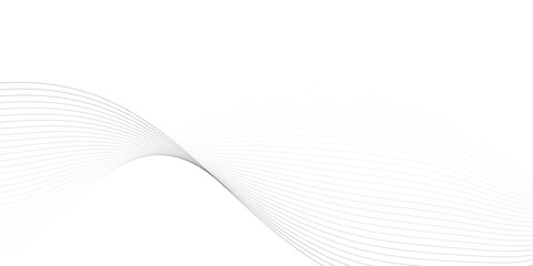 Thin wavy curve line vector background. Curve wave seamless pattern background. Black and grey wave curve lines motion vector background.
