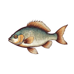 fish on a white background