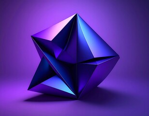 Abstract purple geometric shape