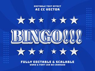 3d text effect bingo game title style