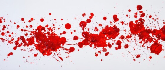 The Bold Red Paint Splash Over White Background Creating Artistic Expression
