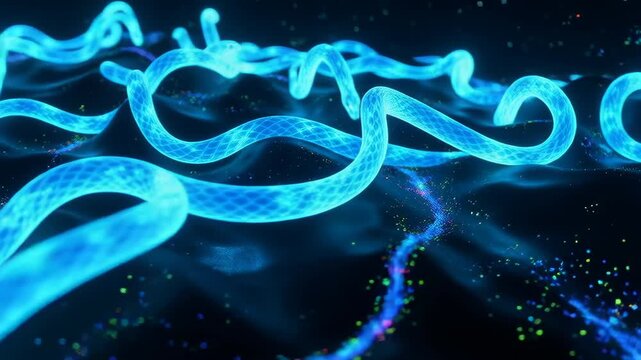 A blue snake is shown in the image