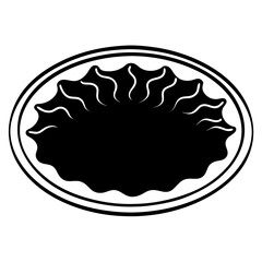 Tide Pool vector silhouette black design white background