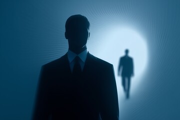 Obraz premium silhouette illustration of a business talent team