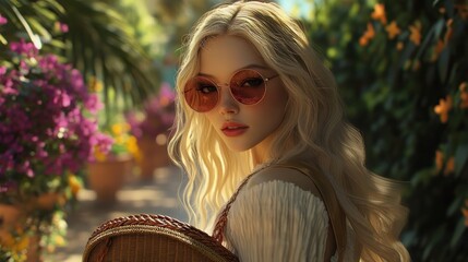Woman in sunglasses outdoors