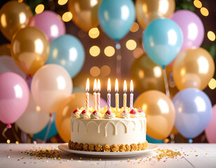 Birthday party balloons