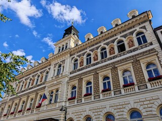 Louny historical city center and fortifications,northern Bohemia,Czech republic